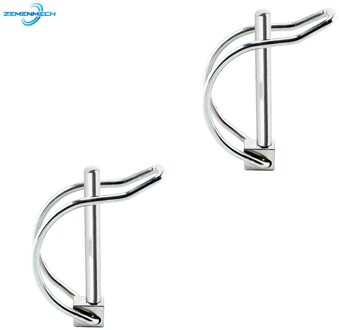 2 Stuks Quick Lock Release Trailer Towing Koppeling Veiligheid Pin Fiets Kinderwagen Cargo Boot Podium Been Hitch Haak Clip Roestvrij staal 4.5