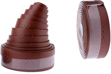 2 Stuks Racefietsen Fiets Stuurlint Balck Mesh Antislip Waterdichte Grip Tape Wrap bruin