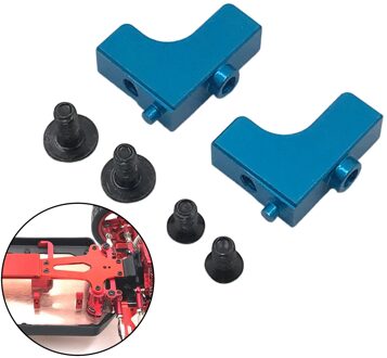 2 Stuks Rc Auto Stuurinrichting Houder Upgrade Onderdelen Servo Voor 1:14 Wltoys 144001 blauw