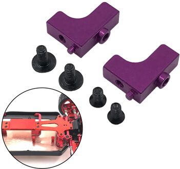 2 Stuks Rc Auto Stuurinrichting Houder Upgrade Onderdelen Servo Voor 1:14 Wltoys 144001 paars