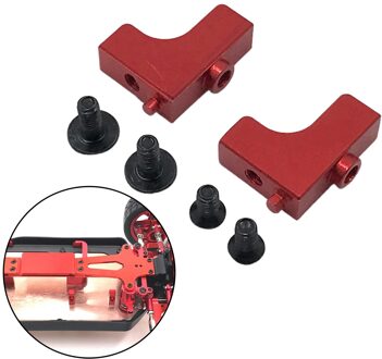 2 Stuks Rc Auto Stuurinrichting Houder Upgrade Onderdelen Servo Voor 1:14 Wltoys 144001 rood