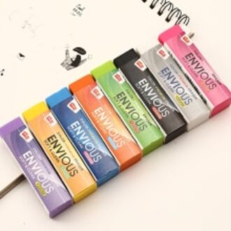 2 Stuks Rechthoek Gum Studenten Briefpapier Kantoor Kids School Rubber Voor Tekening Schets 8 Kleur Voor Keuze blauw