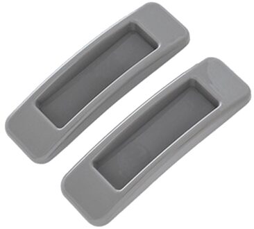 2 Stuks Rechthoek Pasta Soort Glijdende Thuis Windows Schuifladegrepen Deuren Zelfklevende Pull Knop Garderobe Abs Kast Economische grijs