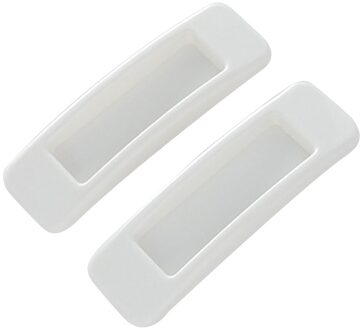 2 Stuks Rechthoek Pasta Soort Glijdende Thuis Windows Schuifladegrepen Deuren Zelfklevende Pull Knop Garderobe Abs Kast Economische wit