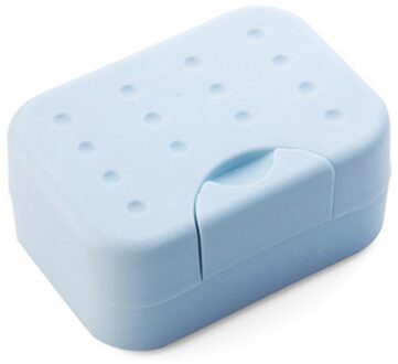 2 stuks Reizen Zeepbakje Box Case Houder voor Thuis Of Travelling Eenvoudige Reiniging Blauw/Wit/Grijs /roze Zeep Dozen lucht blauw