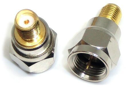 2 Stuks Rf Coax Coax Adapter F Type Female Jack Naar Sma Stekker Rechte F Connector Naar Sma Connector javino F mannetje to SMA vrouw