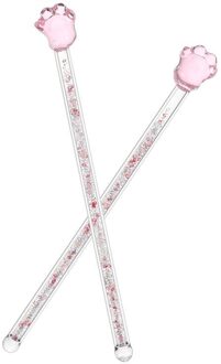 2 Stuks Roeren Sticks Mengen Roeren Scoop Glas Roerstokjes Lange Handvat Sap Koffie Mengen Stok Roze