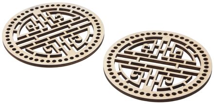 2 stuks Ronde Board Houten DIY Wirebag Materiaal Zelfgemaakte DIY Tas Accessoires Hout DIY Ambachten Voor Women'S Bag Wilde Houten cover