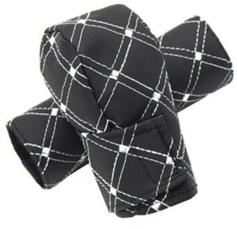 2 Stuks Rood Wit Kleur Auto Handrem Beschermhoes Parkeerrem Case Gear Shift Case Cover Kits Lever Cover Auto accessoires