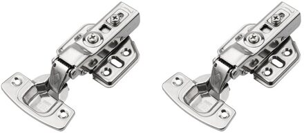 2 stuks Rvs 2.0mm Hydraulische Scharnier Kast Scharnier Scharnier Afneembare Scharnier Meubels Hardware 1.5 / 35cm