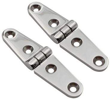 2 Stuks Rvs 316 Marine Boot Band Scharnieren Met 4 Gaten Zware Spiegel Polish Deur Strap Scharnier Accessoires