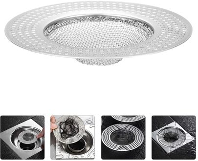 2 Stuks Rvs Bad Haar Catcher Stoppers Metal Mesh Sink Theepot