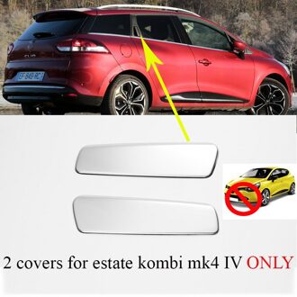 2 Stuks Rvs Chrome Rear Deurgreep Covers Decoratieve Versieringen Voor Renault Clio 4 Estate Kombi Mk4 Iv Jaar