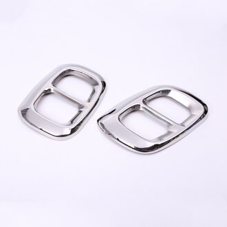 2 Stuks Rvs Chrome Voor Mercedes Benz Gla Klasse X156 Auto Uitlaat Uitgang Staart Covertrim Voor Infiniti Q30 QX30 accessoires shiny zilver