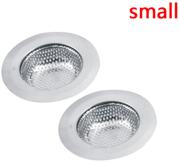 2 Stuks Rvs Keukenapparatuur Riool Handig Filter Vergiet Spoelbak Afdruiprek Riool Keuken Theepot Voorkomen Stopper klein