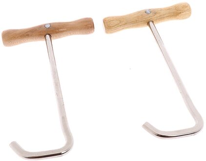 2 Stuks Rvs Lange Laarzen Trekt Haken W/Handvat Paardensport Apparatuur