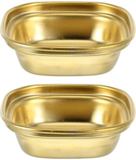 2 Stuks Rvs Lichtgewicht Kruiden Voedsel Gerechten Dompelen Platen Voor Restaurant