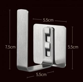 2 Stuks Rvs Pot Deksel Snijplank Houder Handdoek Keuken Hanger Haak Twee Roestvrijstalen Haken Gebruikt In Natte omgevingen,