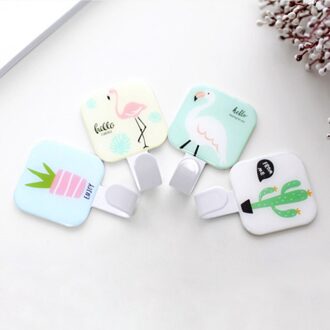 2 Stuks Rvs Vierkante Haken Muur Deur Zelfklevende Haak Hanger Voor Woonkamer Keuken Home Decor (Verschillende patroon)