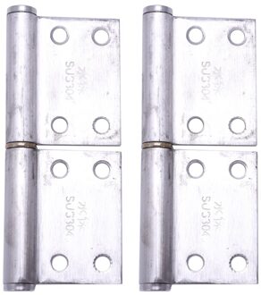 2 Stuks Rvs Vlag Art, Raam, Deur Kast Scharnier 10.2 Cm In Lengte