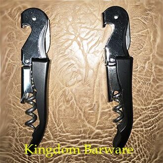 2 Stuks Rvs Wine Bottle Cap Opener Corkscrew Met Plastic Handvat Bar Wijn Accessoires