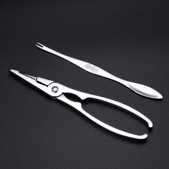 2 Stuks Rvs Zeevruchten Cracker Pick Vork Set Voor Krab Kreeft Keuken Zeevruchten Eten Gadgets Zeevruchten Crackers Picks