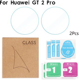 2 Stuks Screen Protector Voor Huawei Horloge GT2 Pro Clear Full Gehard Glas Beschermende Film Scratch Proof Smartwatch Accessoires