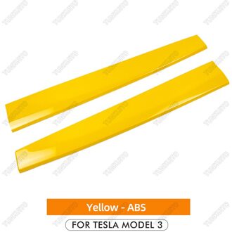 2 Stuks/set Abs Center Console Dashboard Panel Cover Trim Voor Tesla Model 3 geel