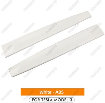 2 Stuks/set Abs Center Console Dashboard Panel Cover Trim Voor Tesla Model 3 wit