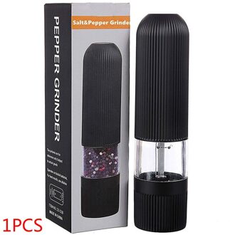 2 Stuks Set Elektrische Pepermolen Rvs Automatische Inductie Zout En Peper Kruidenmolen Keuken Spice Grinder Gereedschap Acce B 1stk
