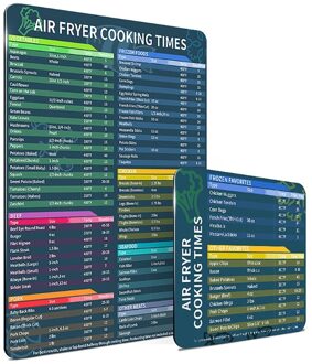 2 Stuks Set Lucht Friteuse Accessoires Kok Keer Lucht Friteuse Magneet Cheat Sheet Quick Reference Guide Voor Koken En Koekenpan gif