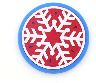 2 Stuks Sneeuwvlok Siliconen Kom Drinken Coffee Cup Pad Onderzetters Placemats Anti Pad Antislip Eettafel tafel Matten Keuken sneeuwvlok blauw