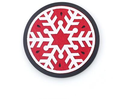 2 Stuks Sneeuwvlok Siliconen Kom Drinken Coffee Cup Pad Onderzetters Placemats Anti Pad Antislip Eettafel tafel Matten Keuken sneeuwvlok zwart