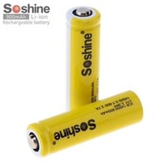 2 Stuks Soshine 3.7V Icr 14500 900Mah Li-Ion Oplaadbare Batterij Met Veiligheidsklep + Batterij Doos Voor zaklampen Koplampen