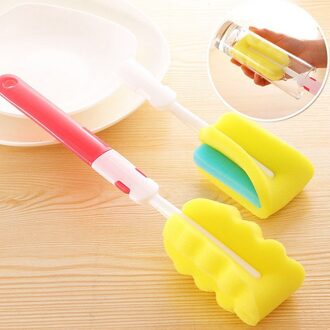 2 Stuks Spons Baby Melk Zuigfles Borstel Tepel Schoonmaken Cup Scrubber Wassen Borstels Keuken Cleaner Tool Baby Accessoires