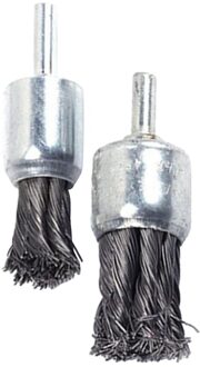 2 Stuks Stalen Knoop Draad End Borstel Polijsten Borstel Voor Verwijderen Van Roest/Corrosie/Verf 25 & 20 Mm