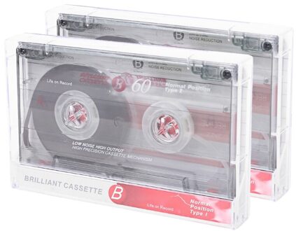 2 Stuks Standaard Cassette Leeg Tape Speler Lege 60 Minuten Magnetische Tape N7MA