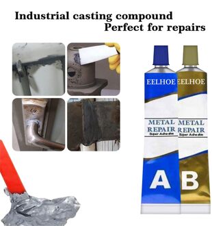 2 Stuks Sterke Lijm Gel Hittebestendigheid Koude Lasmetaal Reparatie Pasta Lijm Voor Scheuren Sneldrogende Lijm