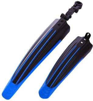2 Stuks Stijlvolle Mountainbike Fietsen Voor Achter Plastic Spatbord Fenders Set Stijlvolle En Mooie Solid Duurzaam zwart blauw