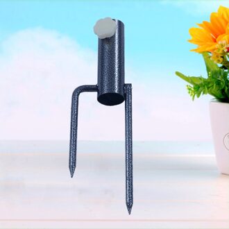 2 Stuks Strand Paraplu Spike Steel Paraplu Spike Paraplu Foundation Voor Outdoor (Zwart Kim Kleur, turn-Knop Kleur I