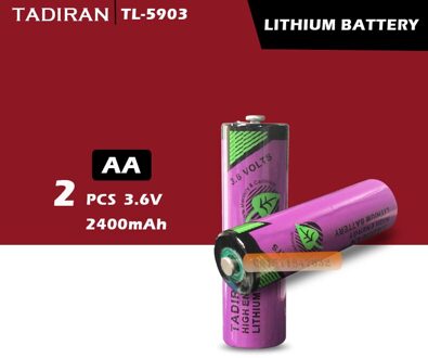 2 Stuks Tadiran TL-5903 ER14500 14505 3.6V Aa Plc Lithium Batterij Gratis