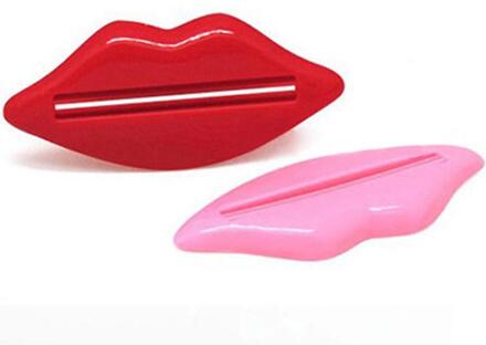2 Stuks Tandpasta Dispenser Lip Vorm Plastic Tandpasta Tube Squeezer Nuttig Tandpasta Rolling Holder Voor Thuis Badkamer