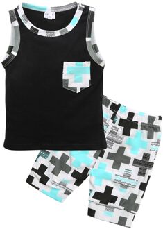 2 stuks Tanks Top en Shorts Set Voor Baby Boy Zomer Kleding 3T