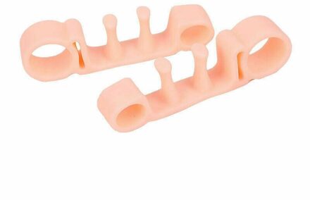 2 Stuks Teenseparators Siliconen Elastische Corrector Stijltangen Toe Spacers Bunion Opluchting Bunion Hallux Valgus Voet Licht Geel