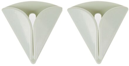 2 STUKS Thuis Handdoek Haak Zelfklevende Praktische Badkamer Sterke Belasting Capaciteit Opslag Hanger ABS Decoratieve Hotel Geen Boren groen