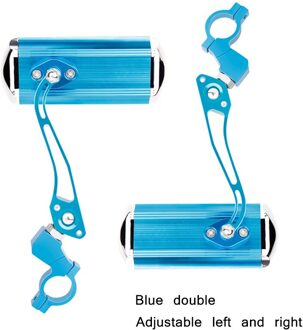2 Stuks Universele 360 Graden Draaibare Verstelbare Fiets Aluminium Achteruitkijkspiegel Fietsaccessoires blauw