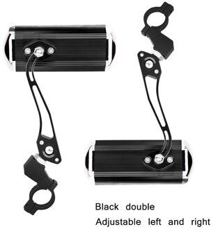 2 Stuks Universele 360 Graden Draaibare Verstelbare Fiets Aluminium Achteruitkijkspiegel Fietsaccessoires zwart