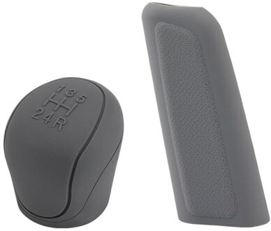 2 Stuks Universele Auto Gear Hand Pookknop Cover Siliconen Handrem Antislip Protectors Handrem Covers Grijs