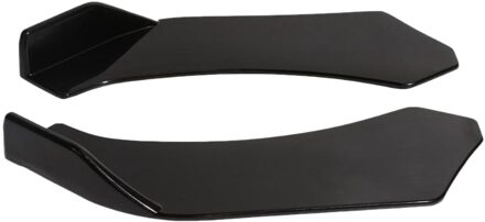 2 Stuks Universele Auto Voor Schop Bumper Lip Splitter Chin Abs Spoiler Zwart