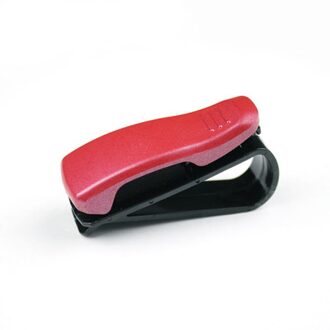 2 Stuks Universele Card Zonneklep Fastener Bril Zonnebril Brillen Houder Ontvangst Opslag Abs Ticket Clip Auto Interieur Decor rood